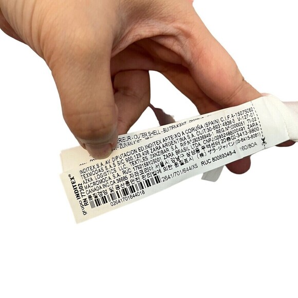 ZARA Draped Blazer Mini Dress Pink Ruched Knot Front Women’s Size XS V-Neck - Picture 11 of 13